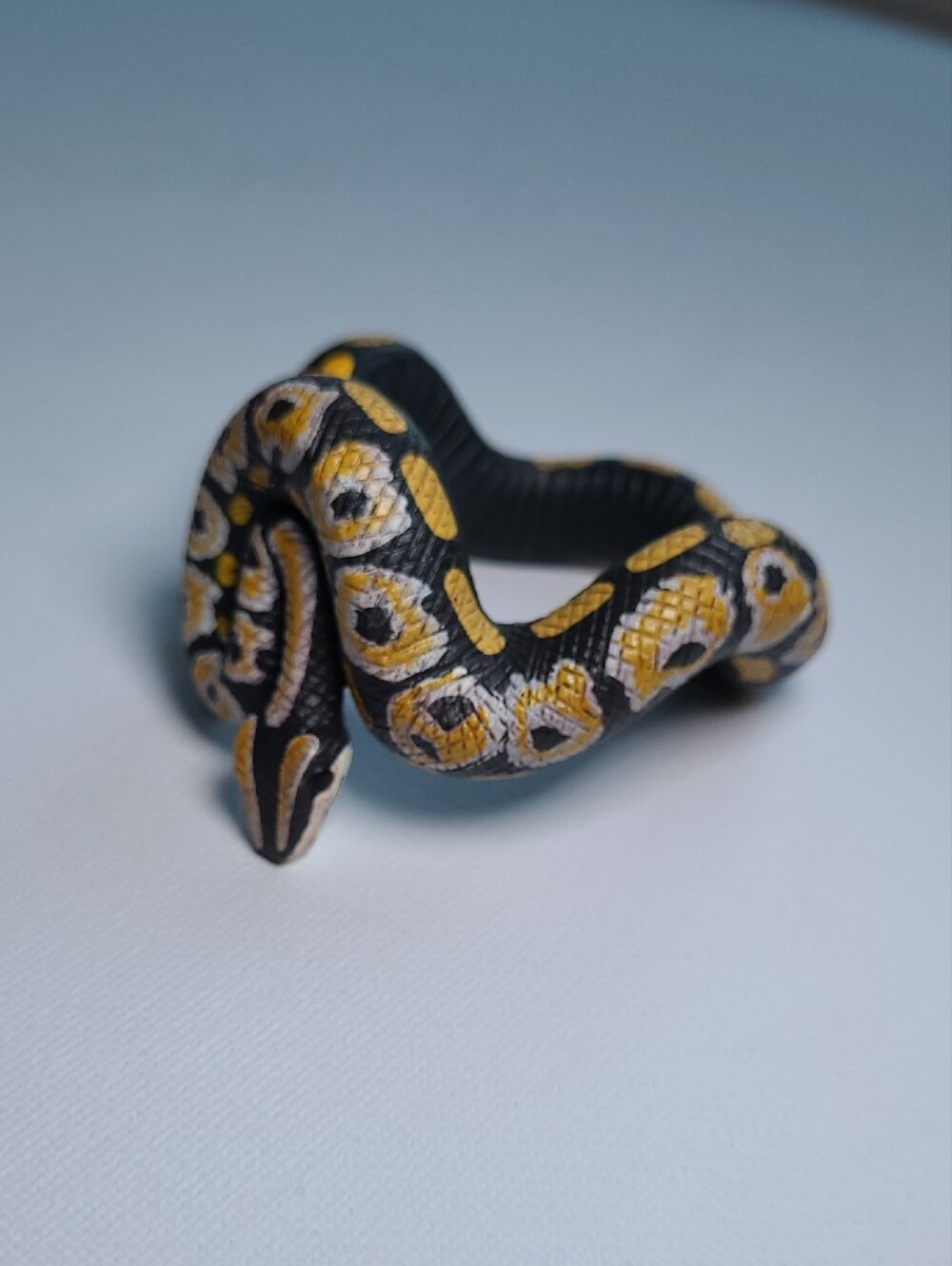 Black & Yellow Ball Python Figurine  Bracelet - Reptile Accessory NWOT